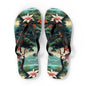 "Vintage Tropical Tree Wall Paper"  Flip Flops