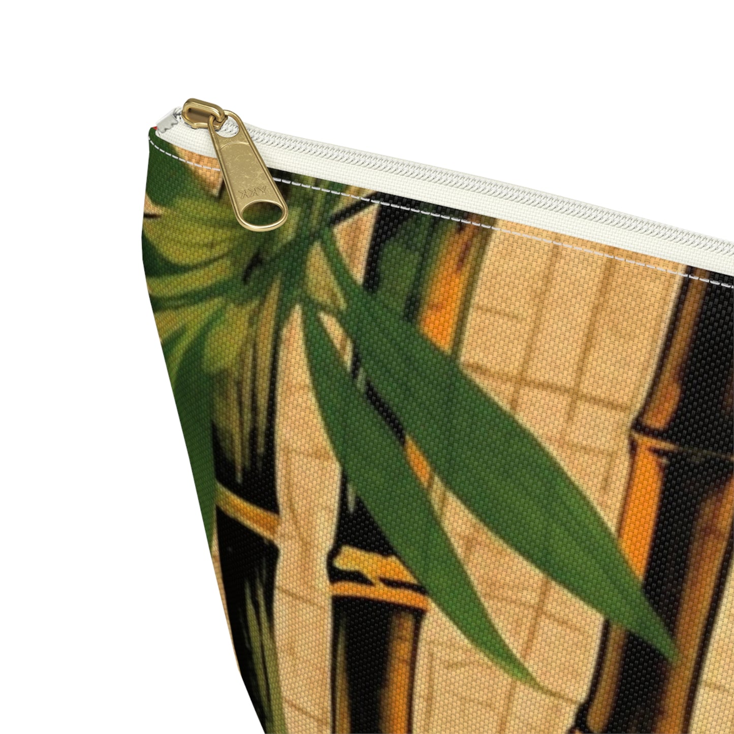 "Vintage Bamboo" Accessory Pouch w T-bottom