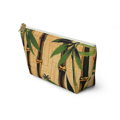 "Vintage Bamboo" Accessory Pouch w T-bottom