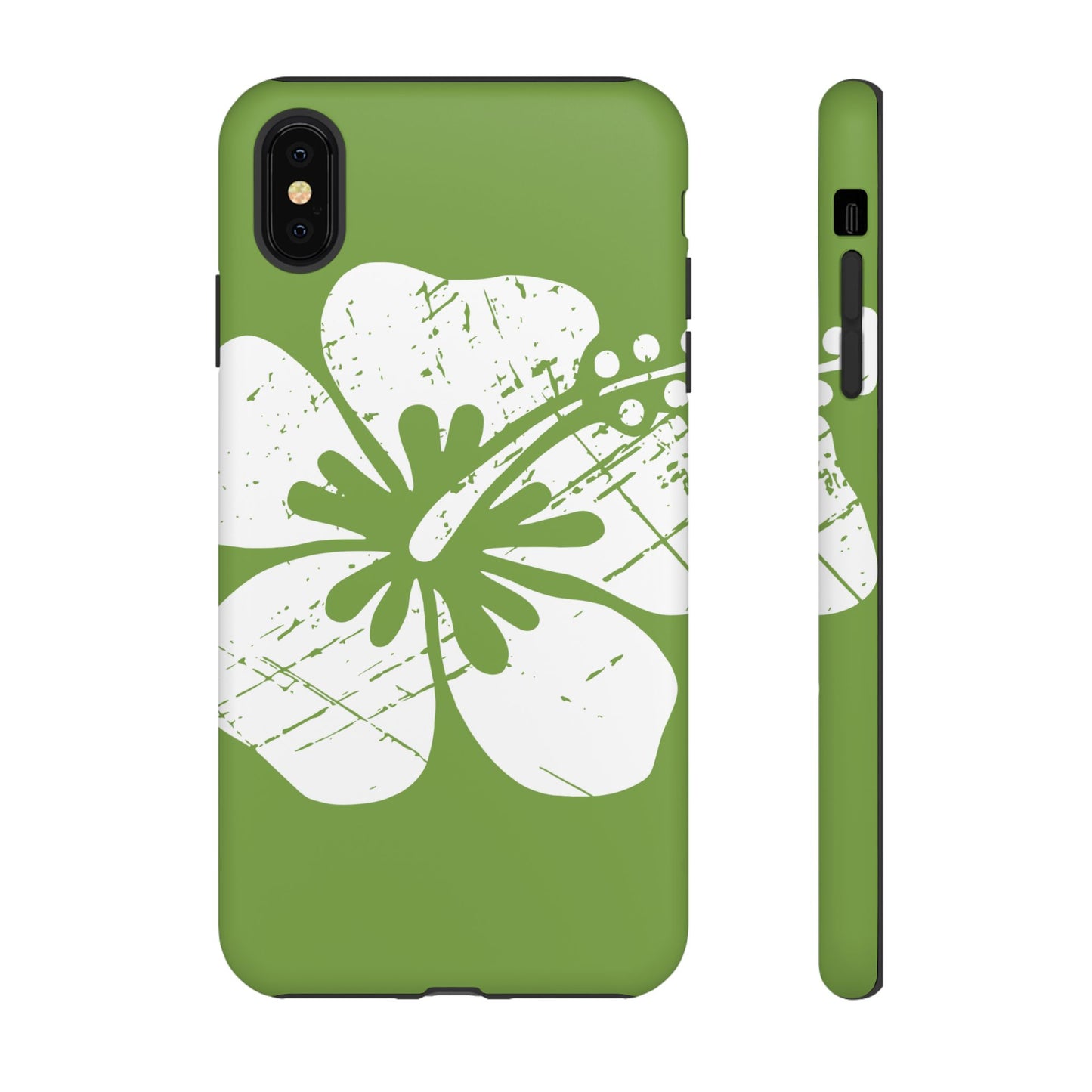 "The Classic Hibiscus"  Phone Case - Distressed Green