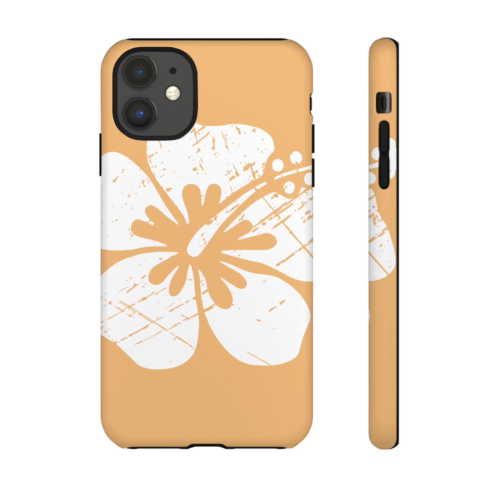 "The Classic Hibiscus" Phone Cover - Distressed Orange