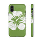 "The Classic Hibiscus"  Phone Case - Distressed Green