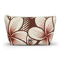 "The Plumeria" Accessory Pouch w T-bottom - Mono Red