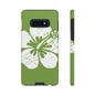 "The Classic Hibiscus"  Phone Case - Distressed Green