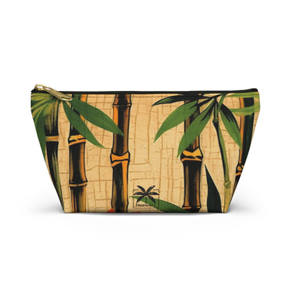 "Vintage Bamboo" Accessory Pouch w T-bottom