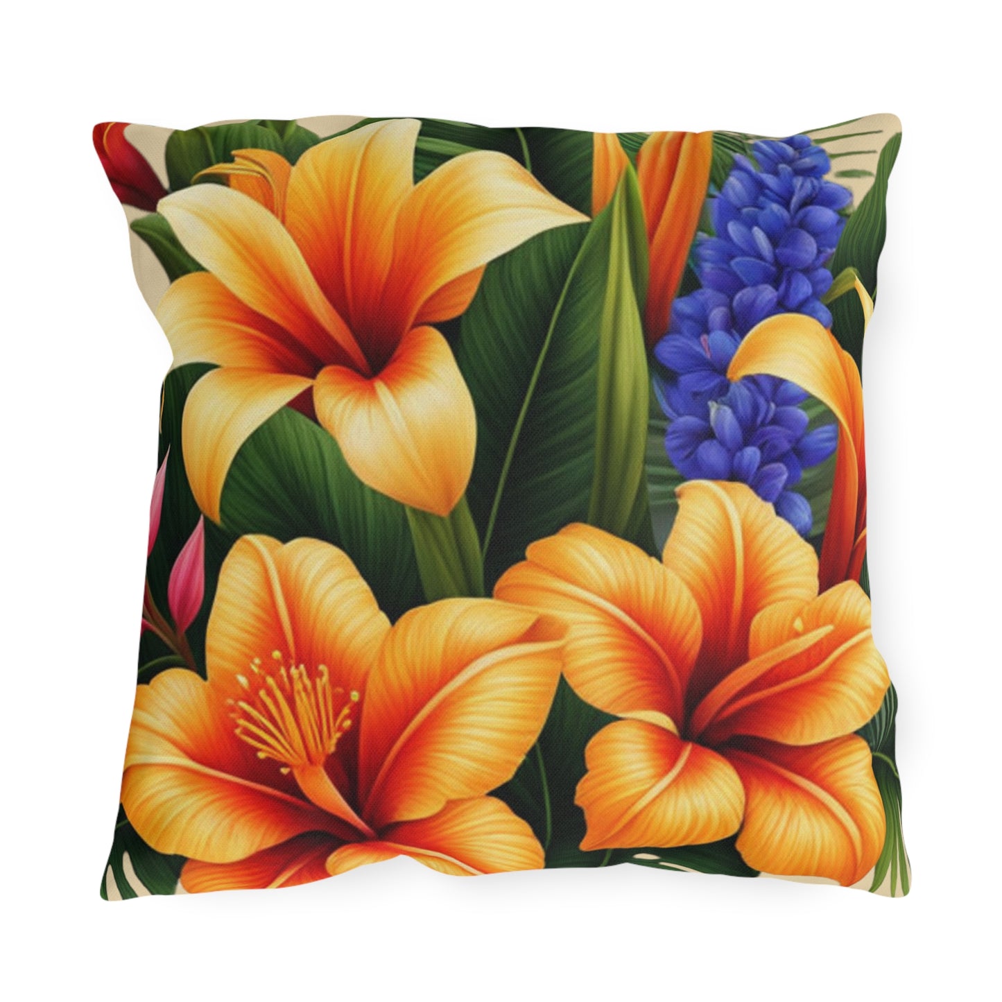 "Tropical Arrangements" Outdoor Pillow