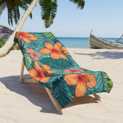 "Tropical Vibes" Beach Towel Wrap