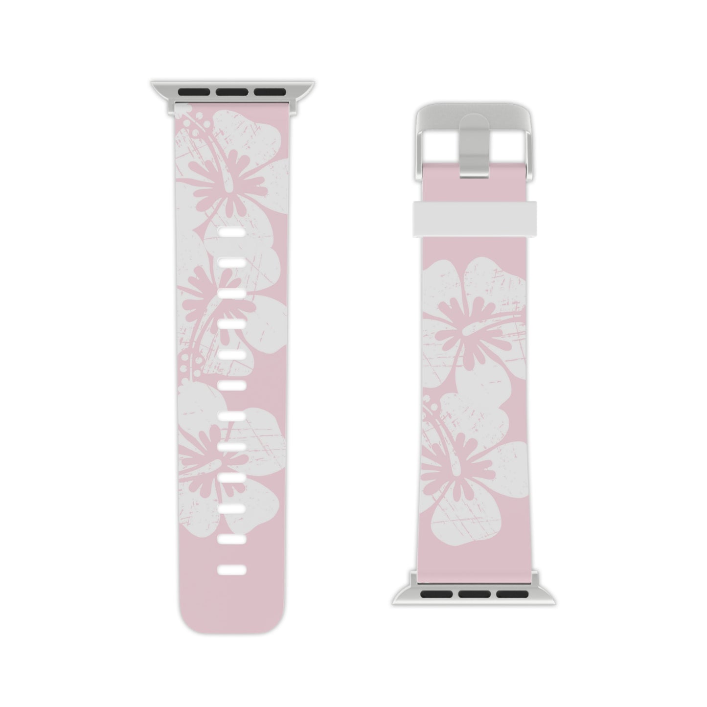 "The Classic Hibiscus" - Distressed Pink Watch Band for Apple Watch