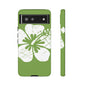 "The Classic Hibiscus"  Phone Case - Distressed Green