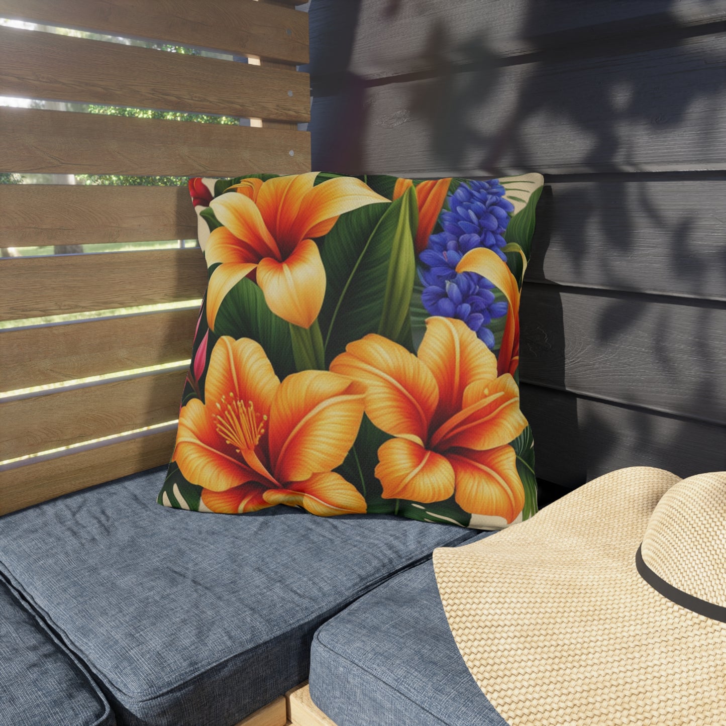 "Tropical Arrangements" Outdoor Pillow