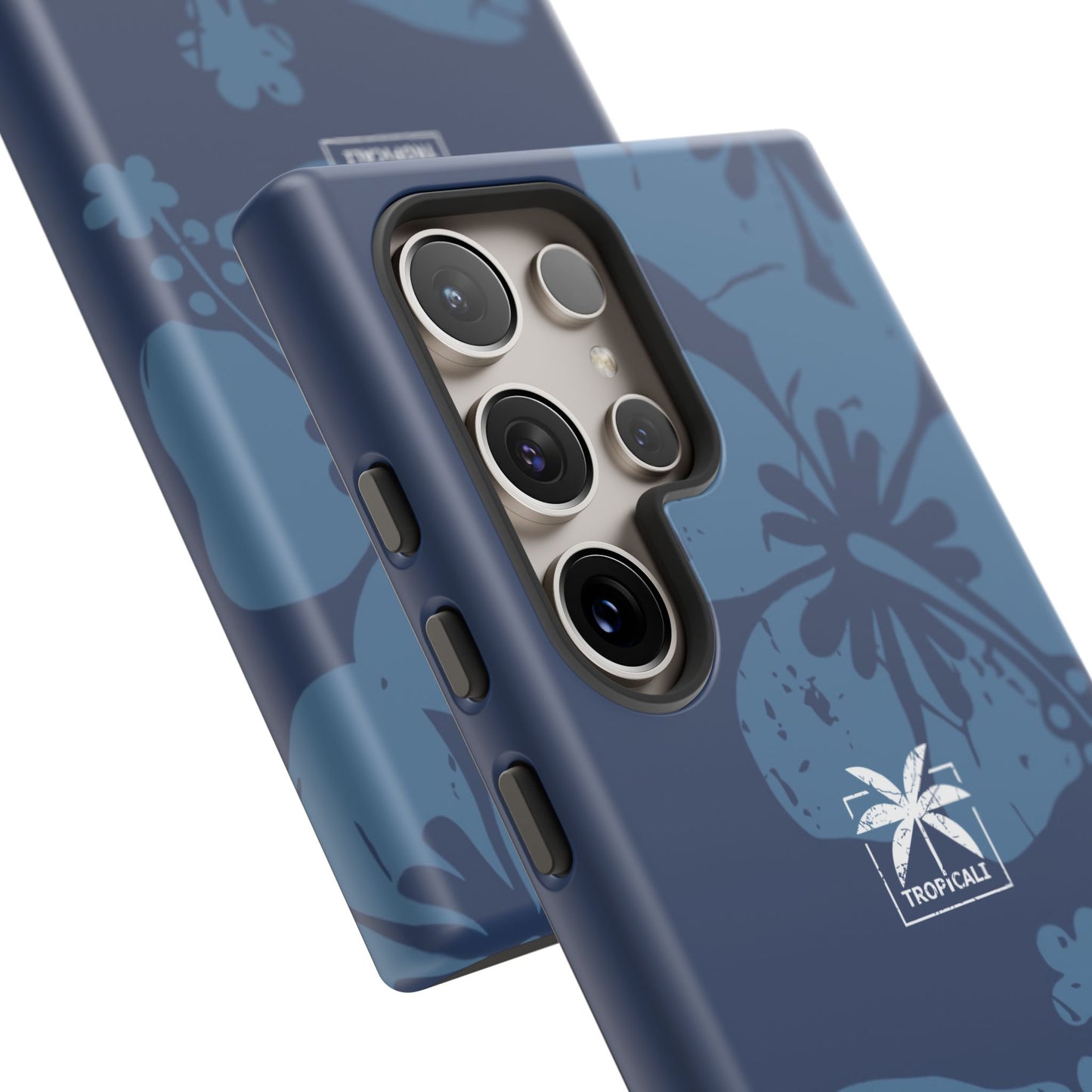 "The Classic Hibiscus" Phone Cover - Distressed Blue