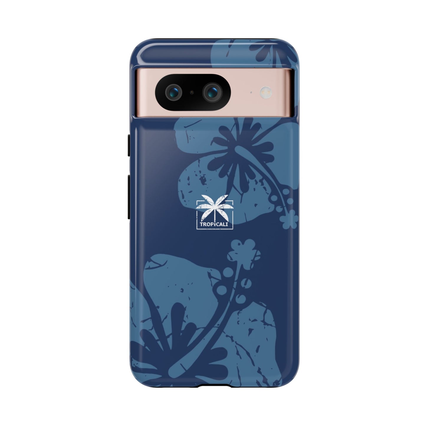 "The Classic Hibiscus" Phone Cover - Distressed Blue