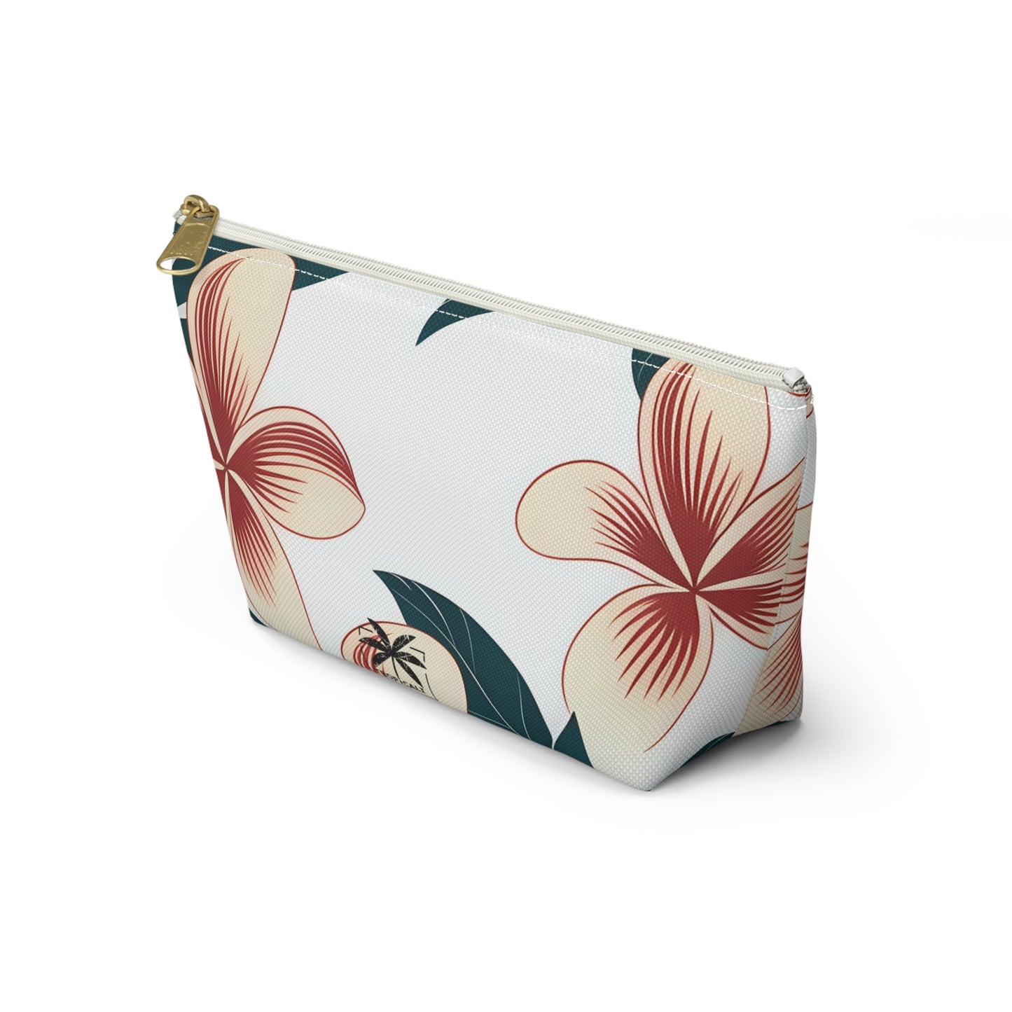 "The Plumeria"  Accessory Pouch w T-bottom