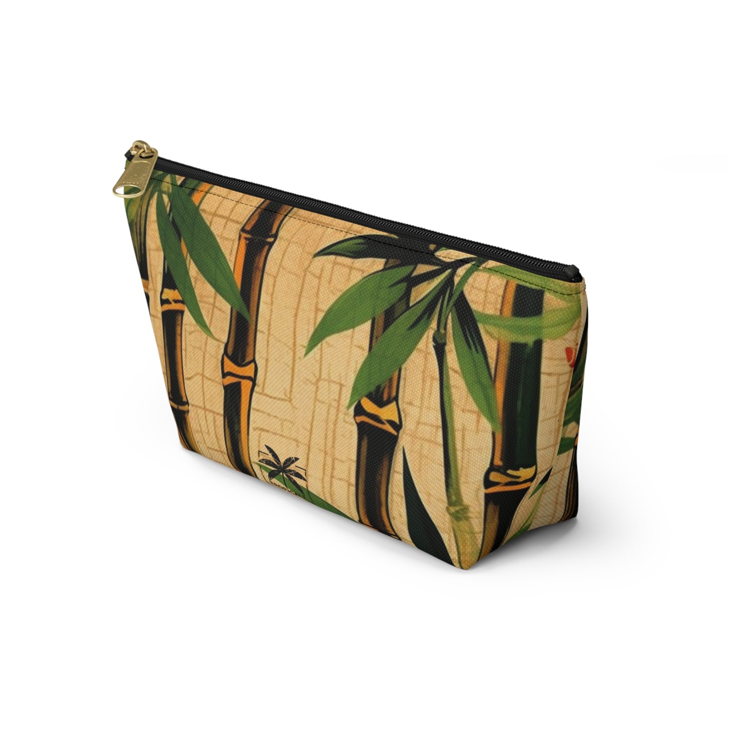 "Vintage Bamboo" Accessory Pouch w T-bottom