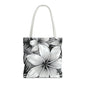 "Plumeria" Tote Bag - Black and White