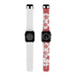 "The Classic Hibiscus" - Distressed  Red Watch Band for Apple Watch