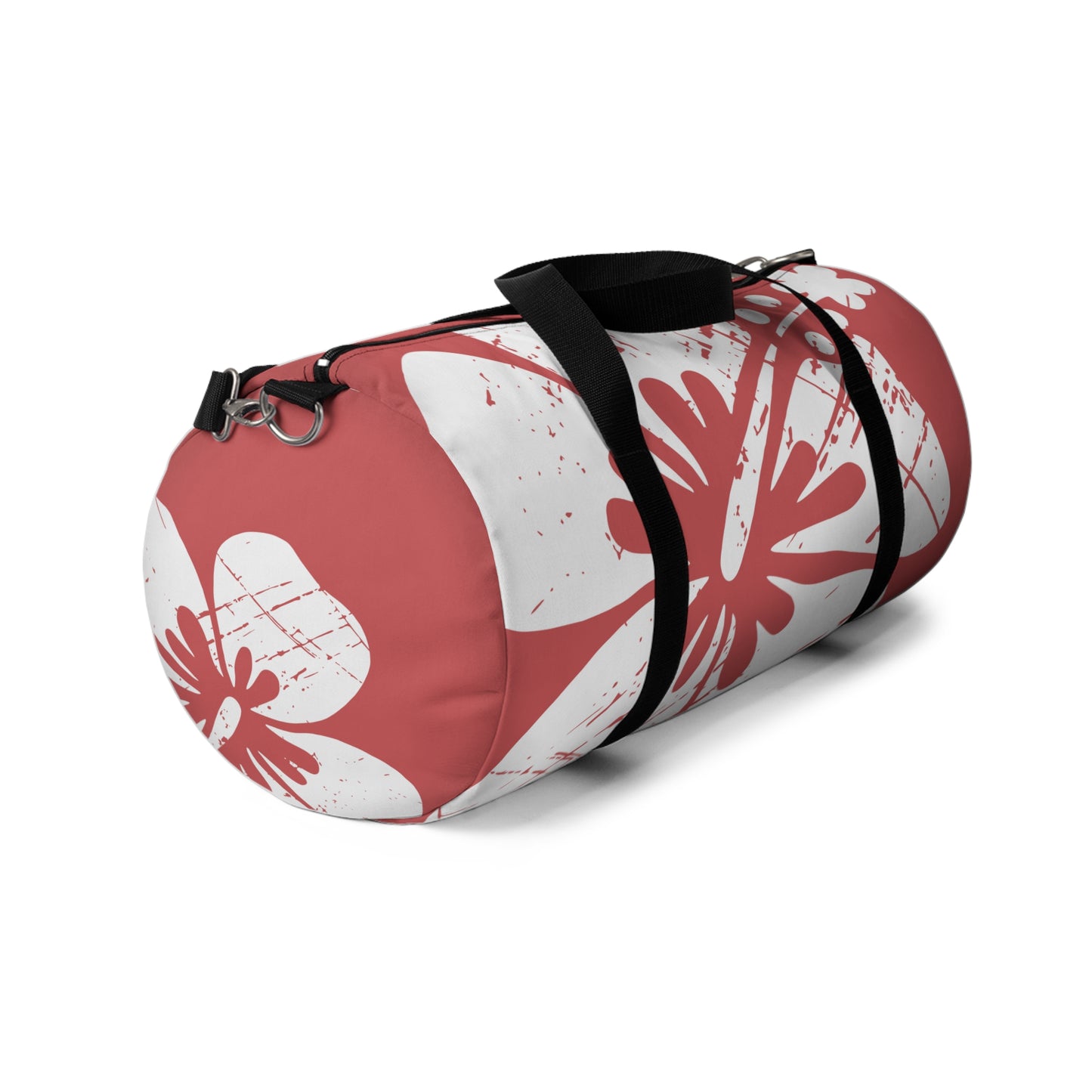 "The Classic Hibiscus" Duffel Bag - Distressed Red