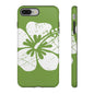 "The Classic Hibiscus"  Phone Case - Distressed Green