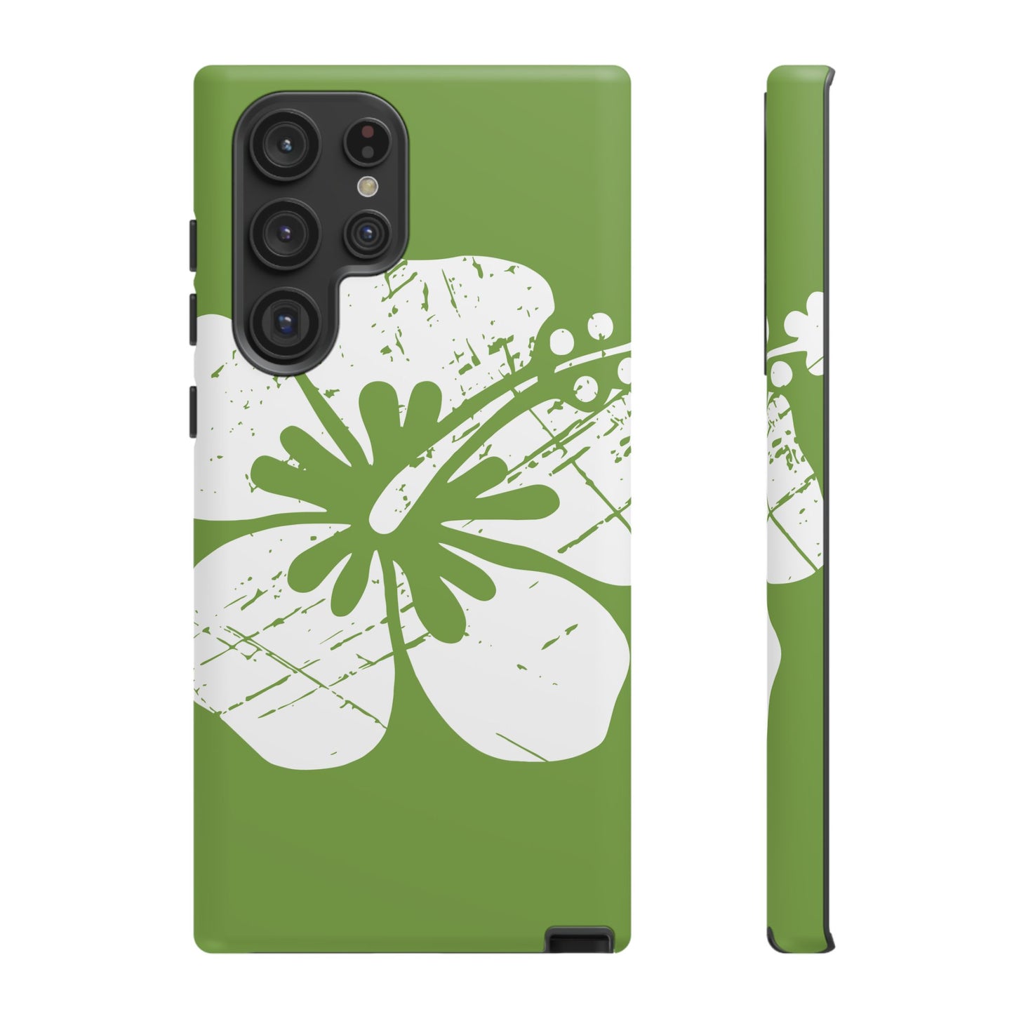 "The Classic Hibiscus"  Phone Case - Distressed Green