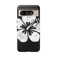"The Classic Hibiscus" Phone Cover - Distressed Black