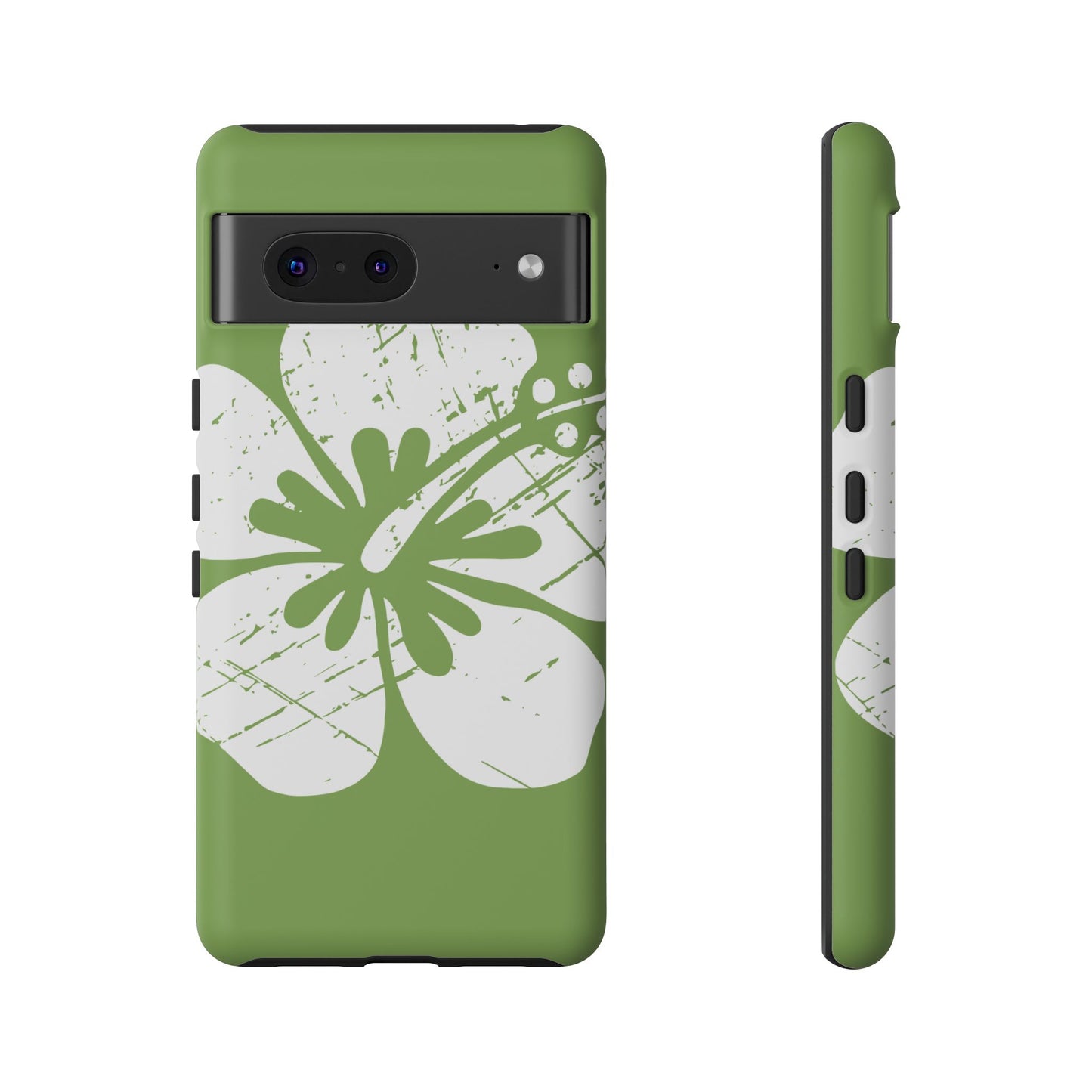 "The Classic Hibiscus"  Phone Case - Distressed Green