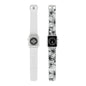 "The Plumeria" - Black and White Watch Band for Apple Watch