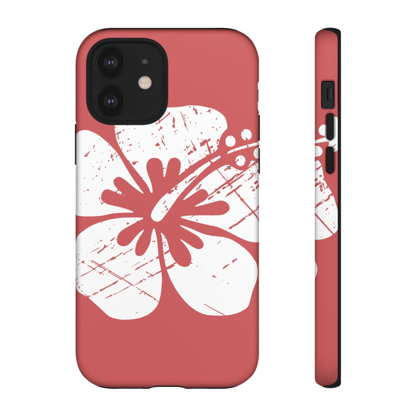 "The Classic Hibiscus" Phone Cover - Distressed Red