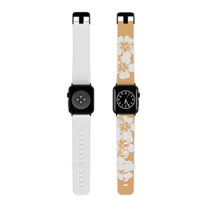 "The Classic Hibiscus" - Distressed Orange Watch Band for Apple Watch