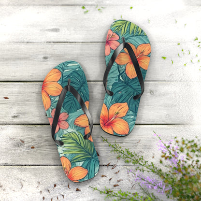 "Tropical Vibes" Flip Flops