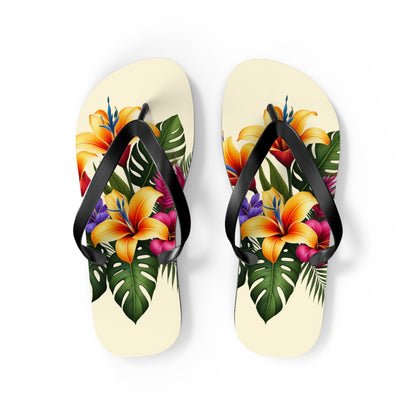 "Tropical Arrangement" Flip Flops