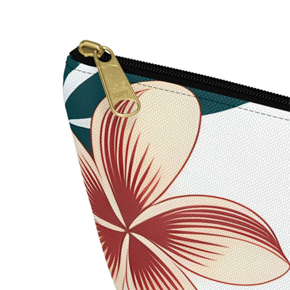 "The Plumeria"  Accessory Pouch w T-bottom