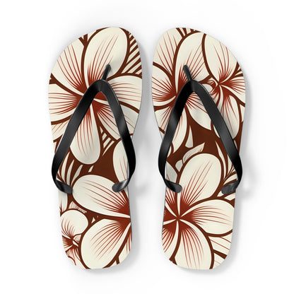 "The Plumeria"  Flip Flop - Mono Red