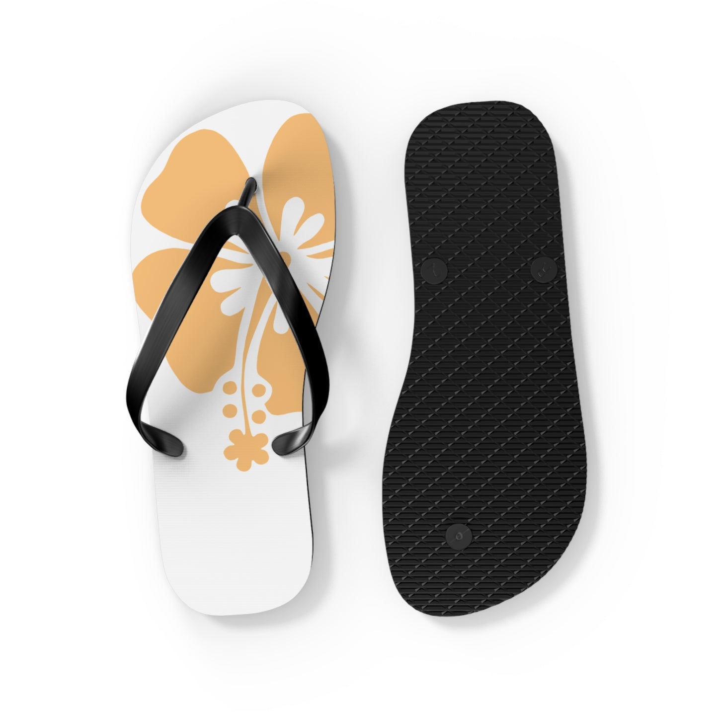 "Orange Hibiscus" Flip Flops