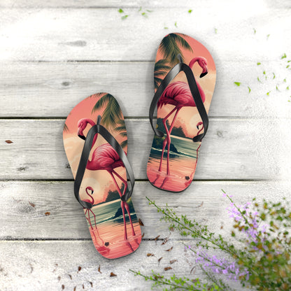 "Pink Flamingos" Flip Flops