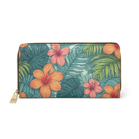 "Tropical Vibes" Zipper Wallet