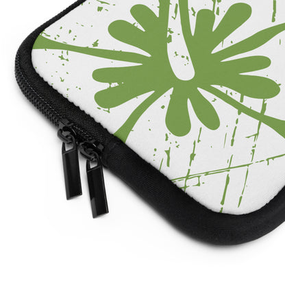 "The Classic Hibiscus" Laptop Sleeve - Distressed Green