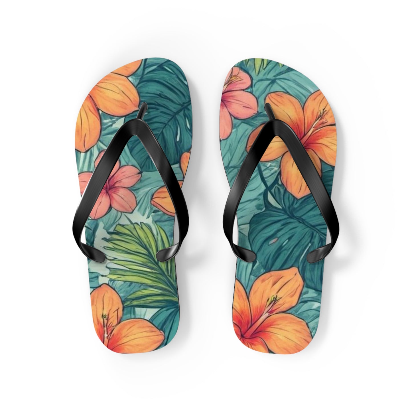 "Tropical Vibes" Flip Flops