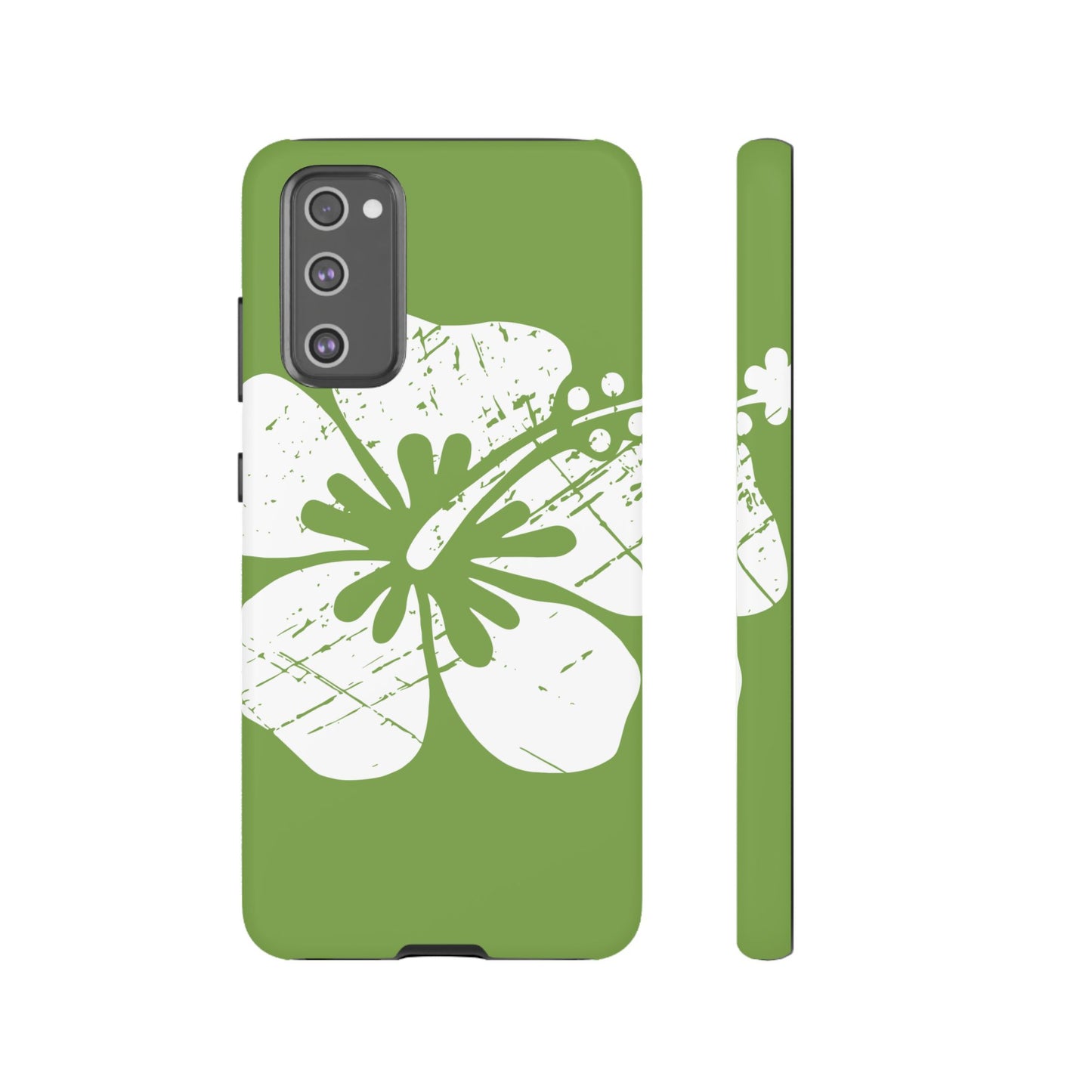 "The Classic Hibiscus"  Phone Case - Distressed Green