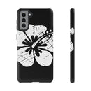 "The Classic Hibiscus" Phone Cover - Distressed Black