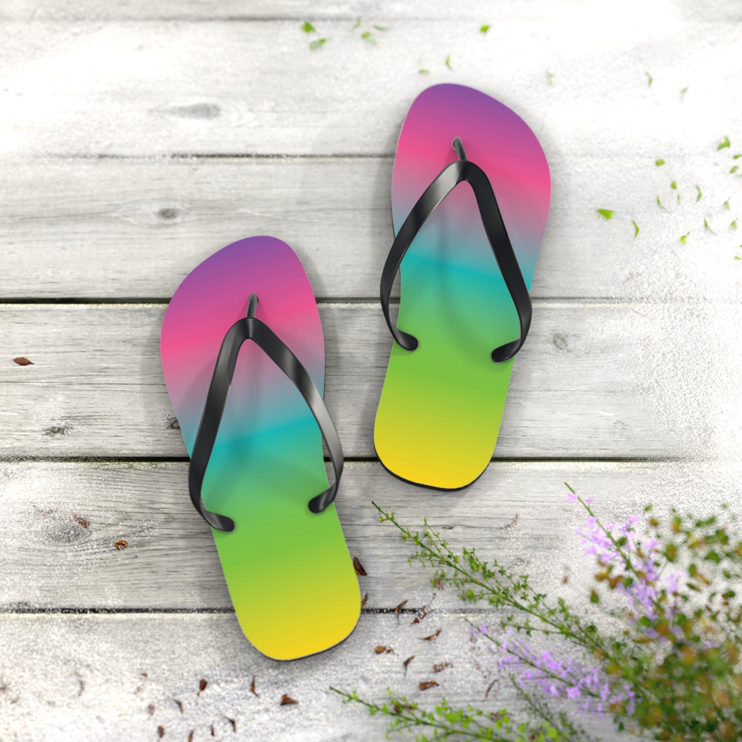 "Tropical Sunset" Flip Flops