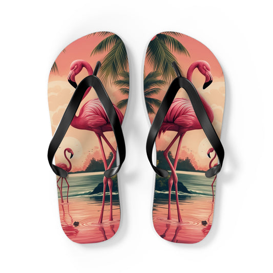 "Pink Flamingos" Flip Flops