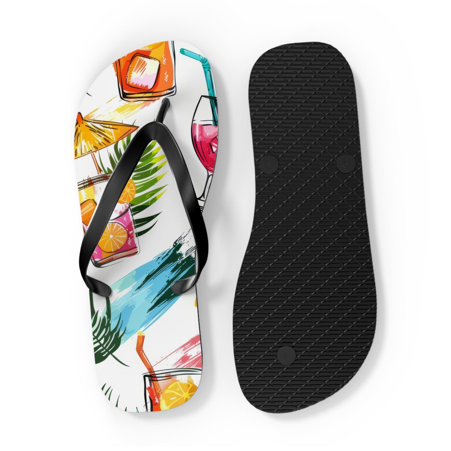 "Tropical Refreshments" Flip Flops