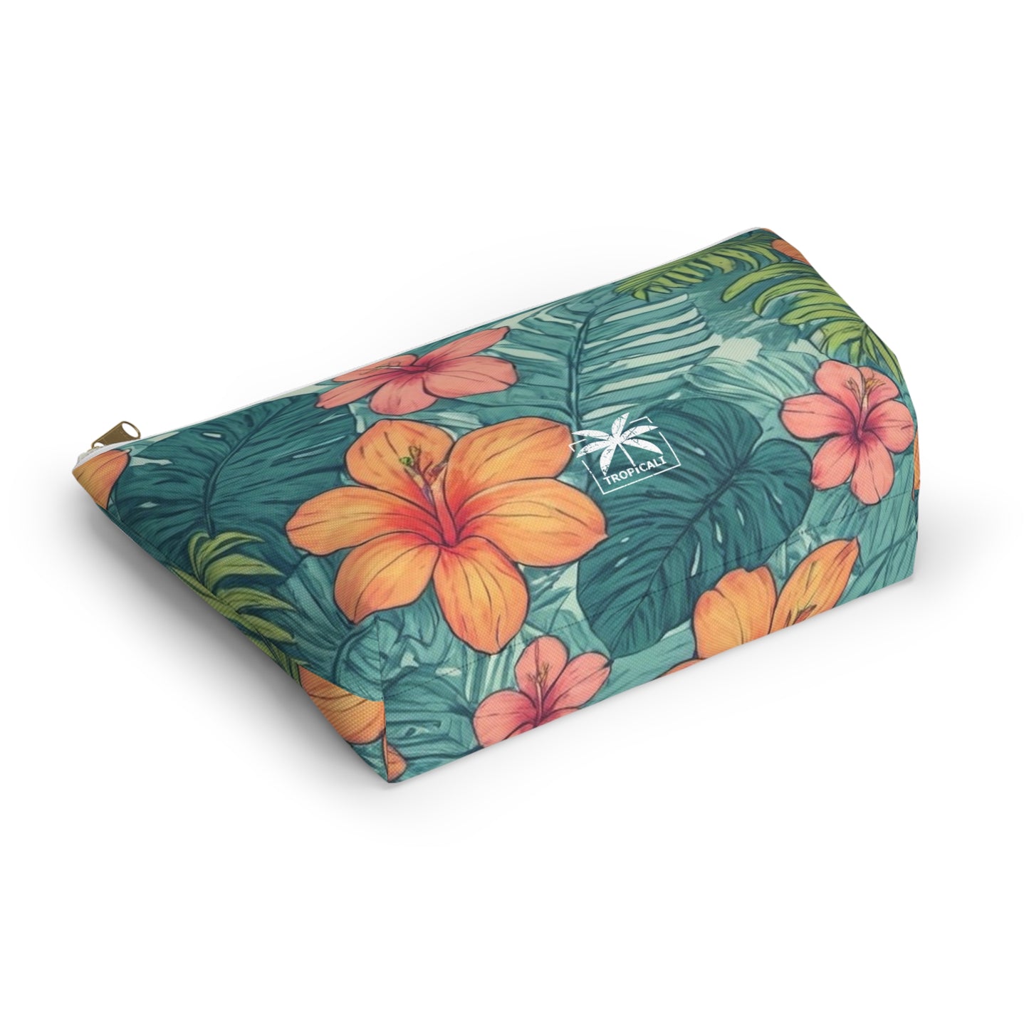 "Tropical Vibes" Accessory Pouch w T-bottom