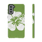 "The Classic Hibiscus"  Phone Case - Distressed Green