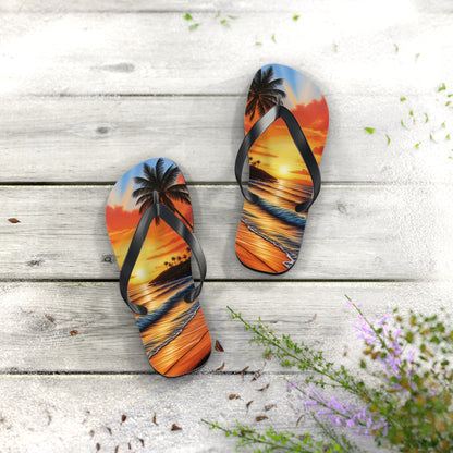 "Hawaiian Sunset" Flip Flops