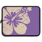 "The Classic Hibiscus" Laptop Sleeve - Distressed Ube Purple