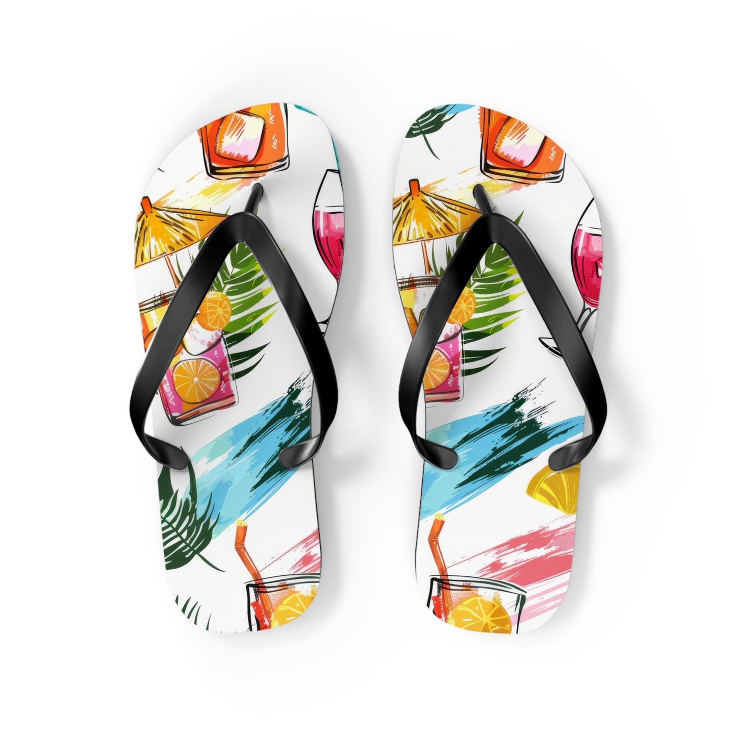 "Tropical Refreshments" Flip Flops