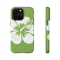 "The Classic Hibiscus"  Phone Case - Distressed Green