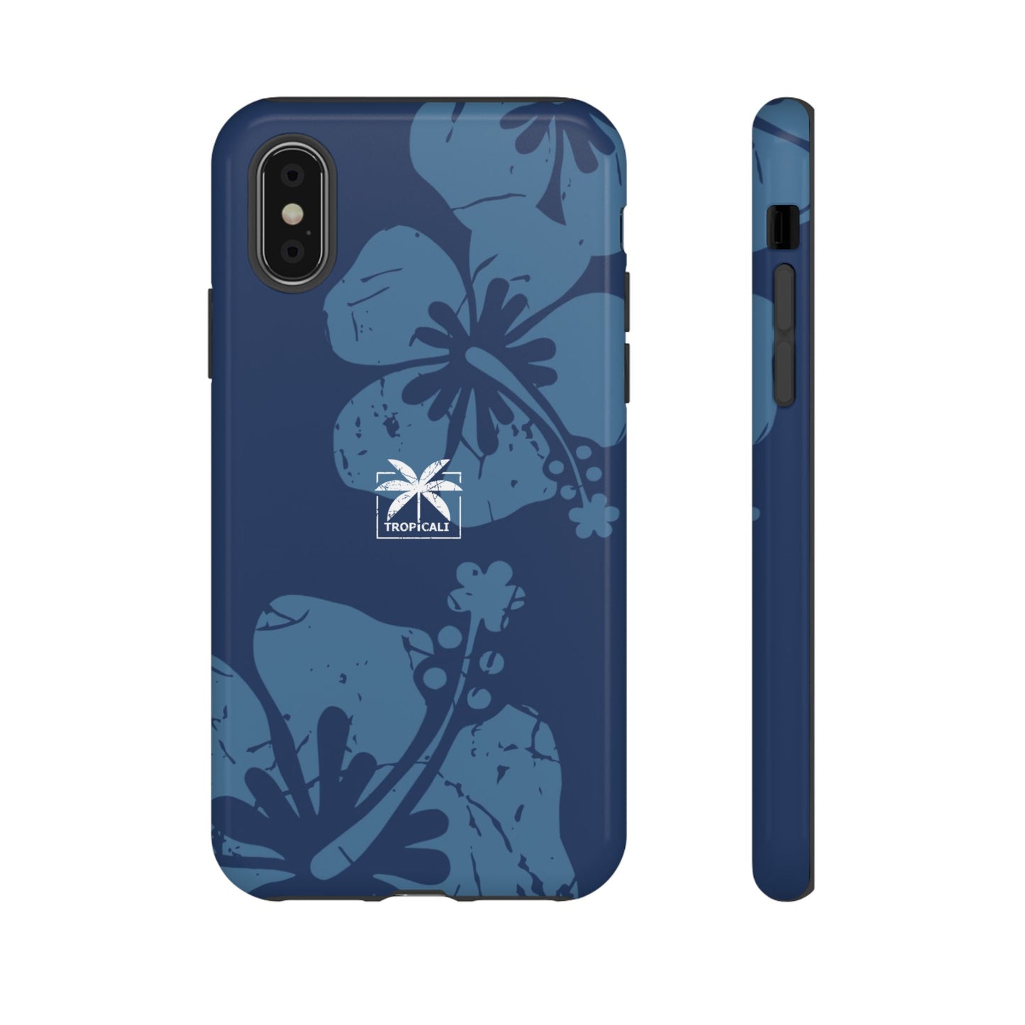 "The Classic Hibiscus" Phone Cover - Distressed Blue