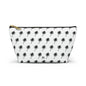 "Swaying Palms" Accessory Pouch w T-bottom - Black and White